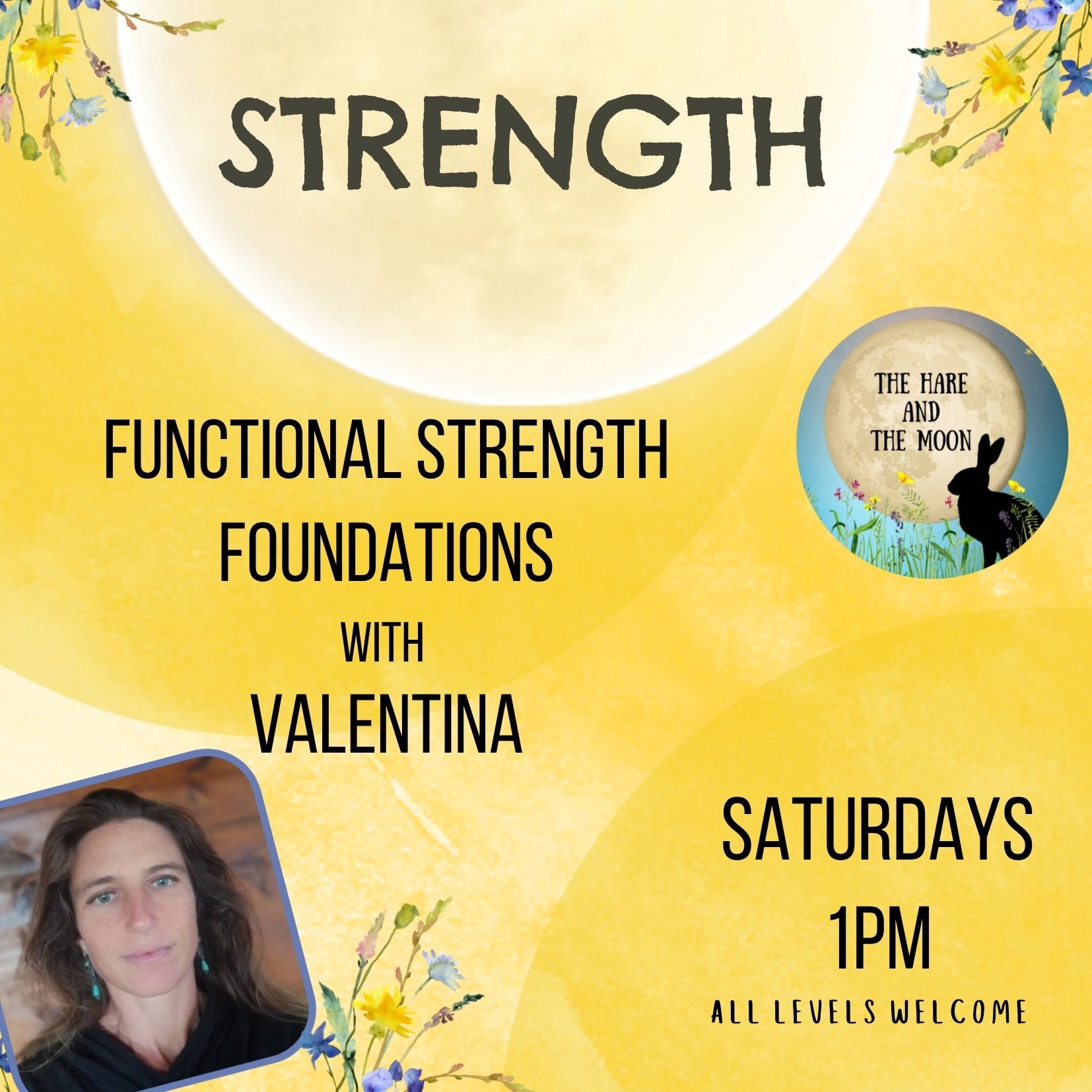 Functional Strength Foundations with Valentina - Saturdays - 1pm