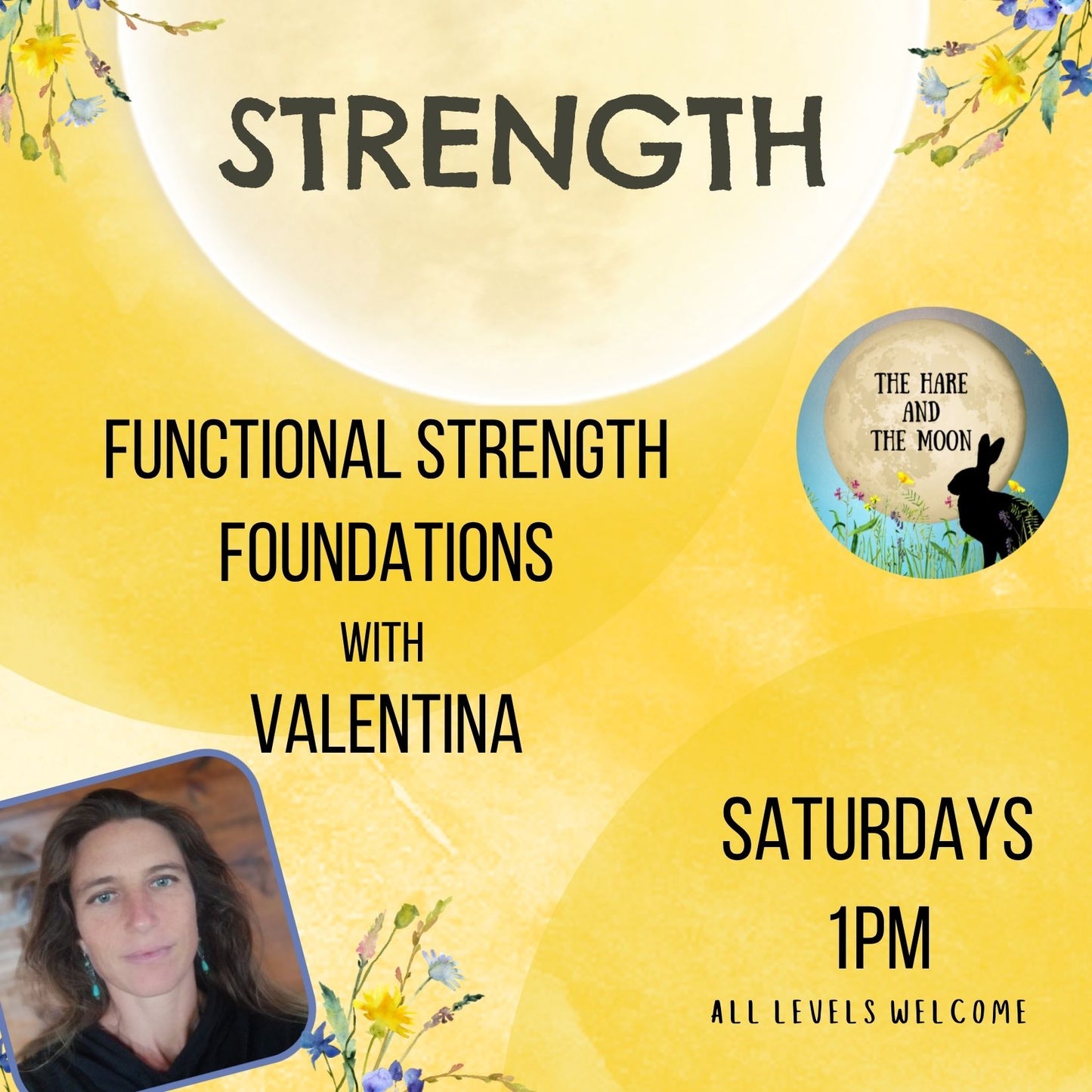 Functional Strength Foundations with Valentina - Saturdays - 1pm