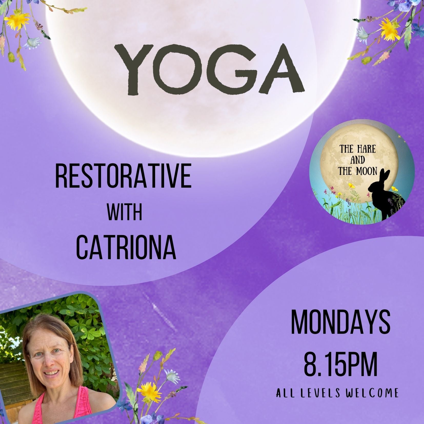 Restorative Yoga with Catriona - Mondays - 8.15pm