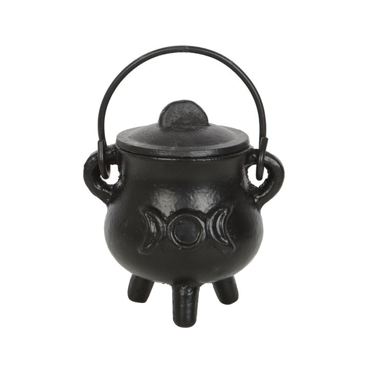 7.5CM CAST IRON CAULDRON WITH TRIPLE MOON