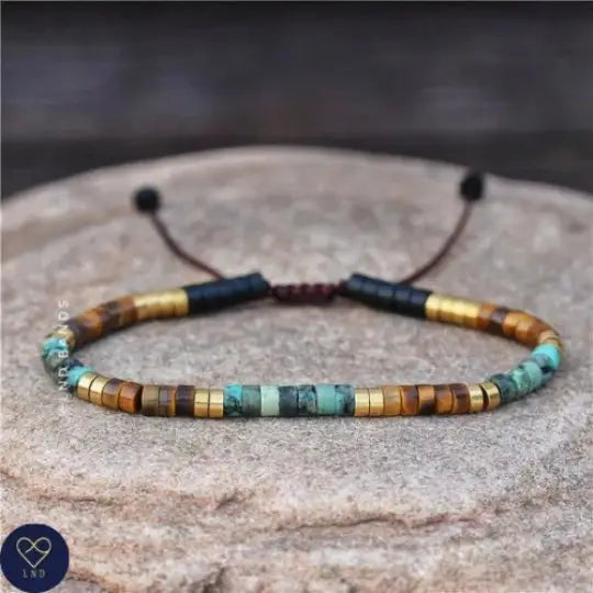 Tibetan Natural Stone - African Turquoise Tiger Eye - 0031