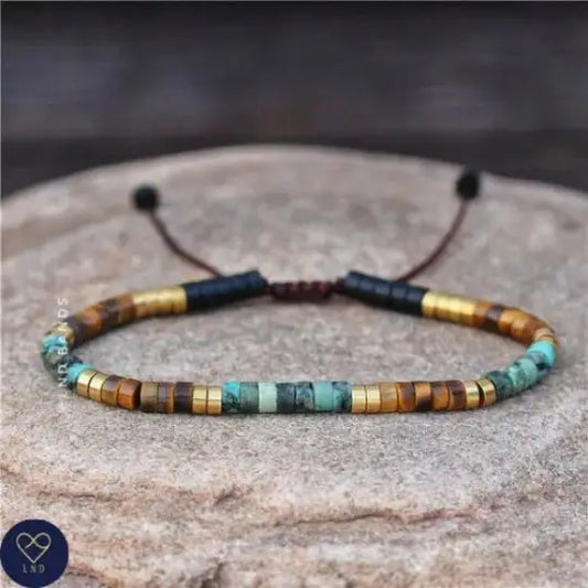 Tibetan Natural Stone - African Turquoise Tiger Eye - 0031