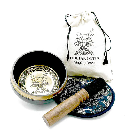 Artisan Singing Bowl Gift Set - Lotus Flower -ASBG1