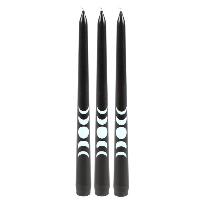 BLACK MAGIC MOON PHASE TAPER CANDLES - SOLD INDIVIDUALLY