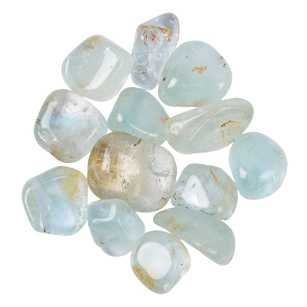 Blue Topaz Tumble Stone - Stone of Communication, Clarity, and Emotional Balance