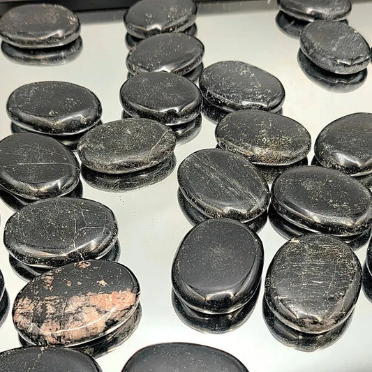 Black Tourmaline Palm Stone - Stone of Environmental Protection - PLM45