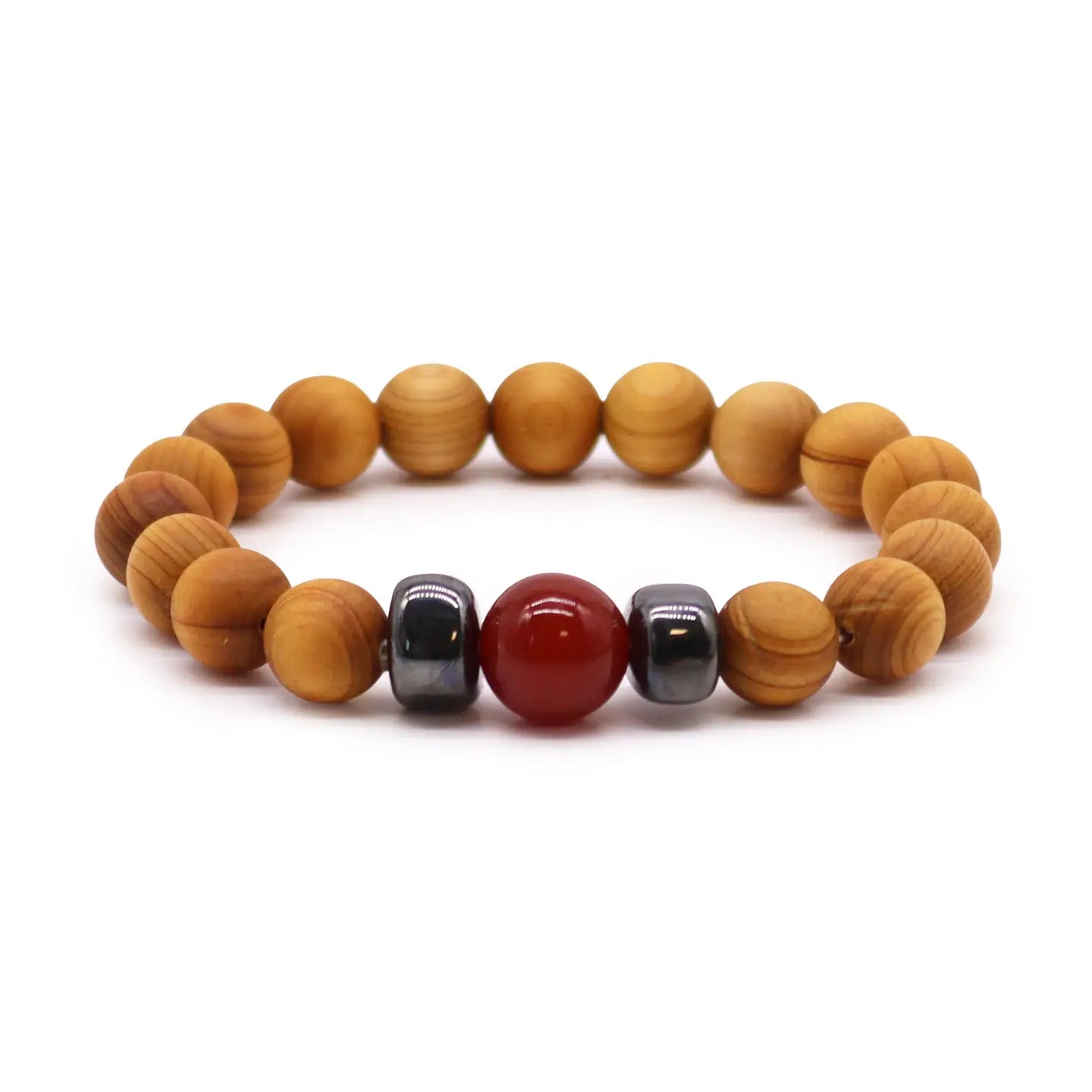 Cedarwood Chakra Bracelet - Carnelian - CED3