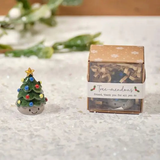 Christmas Tiny World Resin Tree Keepsake Ornament with Gift Box - 7XA477
