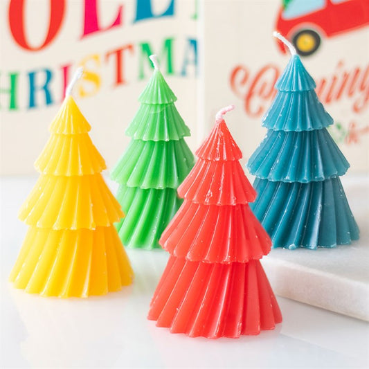 Colourful Christmas Tree Candles