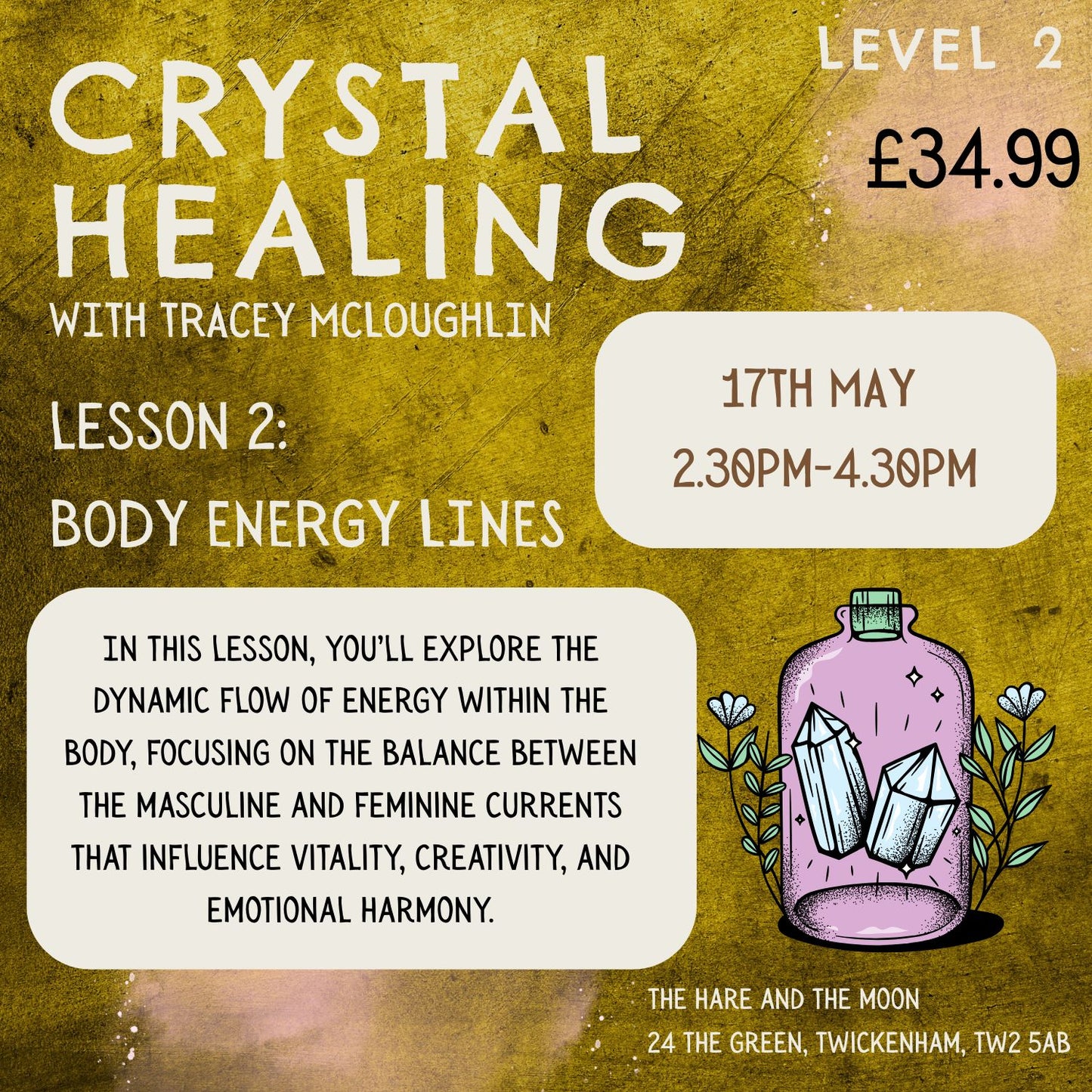 LESSON 2 (LEVEL 2) - THE BODY'S ENERGY LINES - 17TH MAY