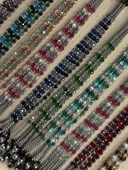 Crystal Healing Bracelets with Hematite - Various Stones Available - JAM1
