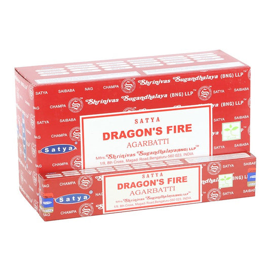 DRAGON'S FIRE INCENSE STICKS BY SATYA