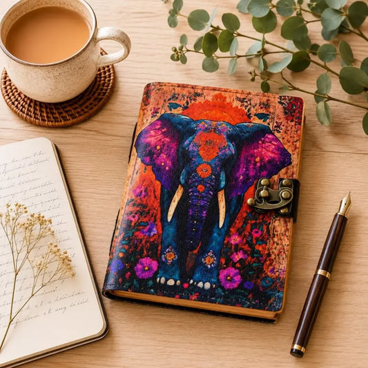 Elephant Notebook Journal with Clasp - PAPN070