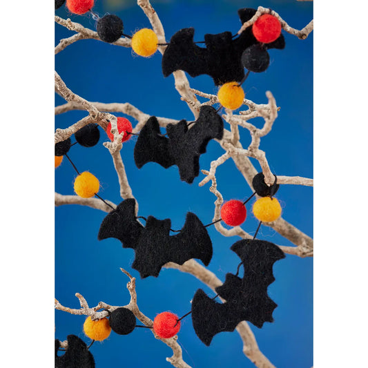 Felt Bat Halloween Garland - STRING27