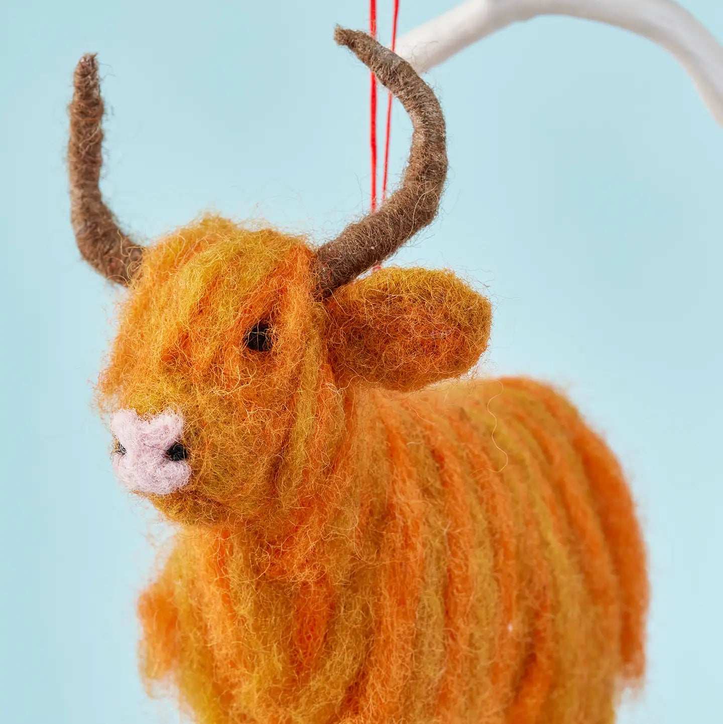 Felt Highland Cow Decoration - HDEC189