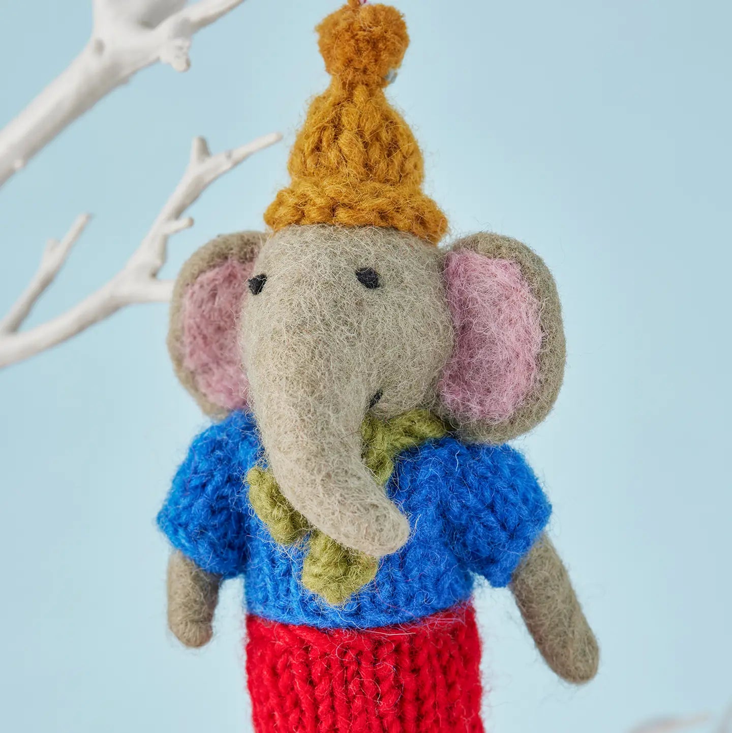 Felt Papa Elephant Decoration - HDEC319