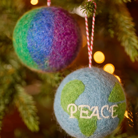 Felt Peace Rainbow Baubles - XM72