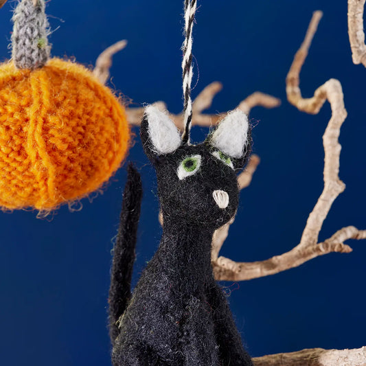 Felt Black Cat Halloween Decoration HDEC63