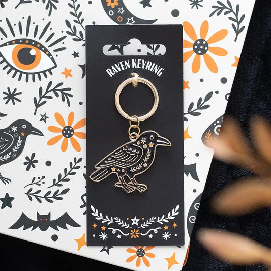 Folk Raven Keyring