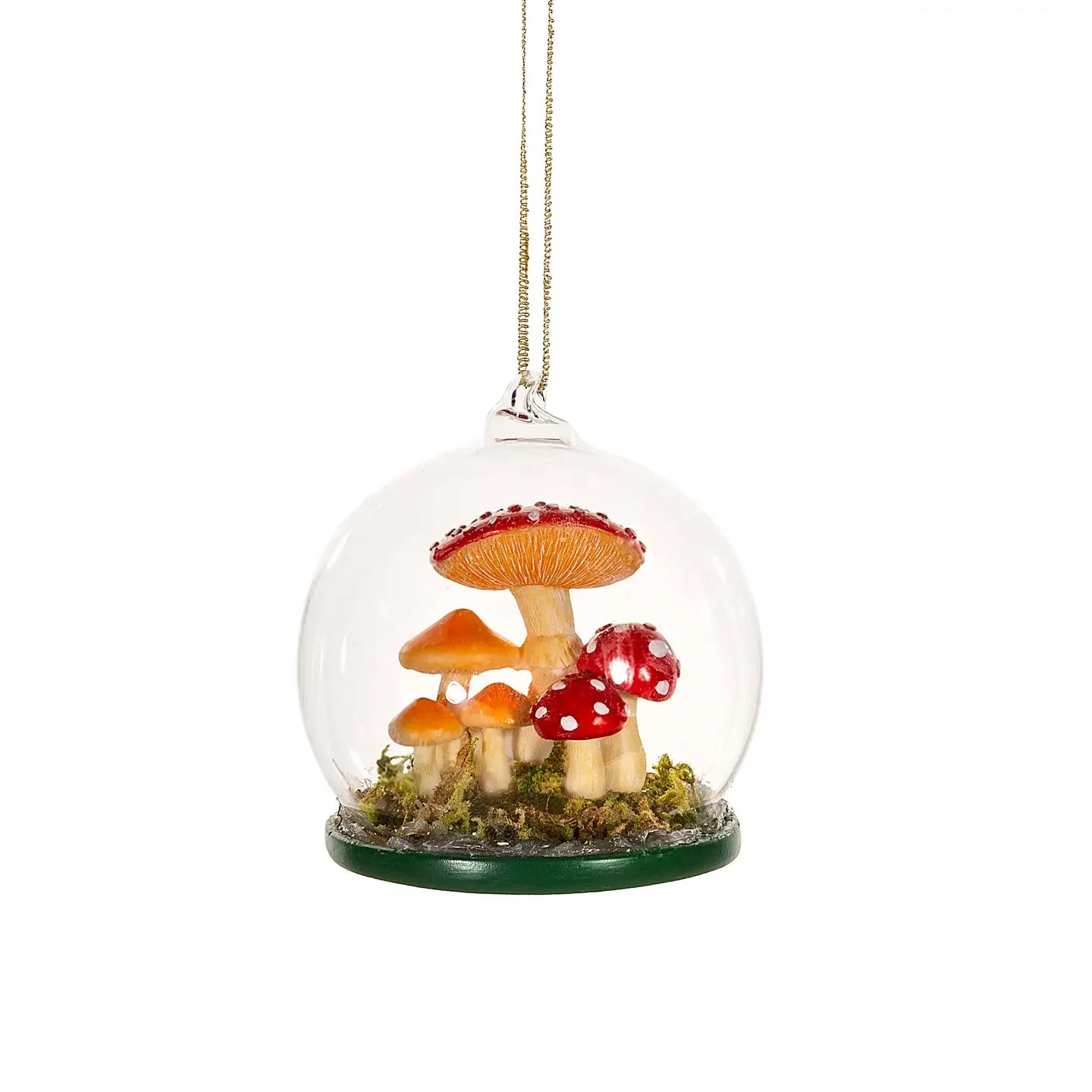 Forest Mushrooms Dome Bauble - QKXM069