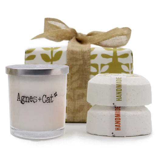 Agnes & Cat Gift Box - Candle & 2 x Bath Fizz