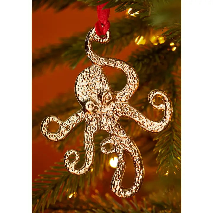 Gold Metal Octopus Decoration - HDEC644