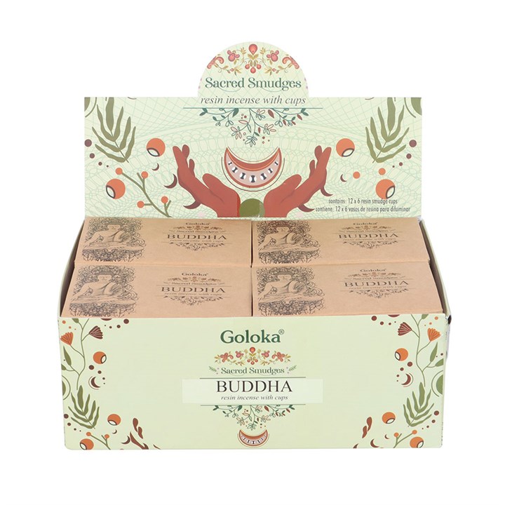 Goloka Buddha Resin Incense Smudge Cups