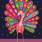 Carnival Peacock Birthday Greetings Card - HCWB345