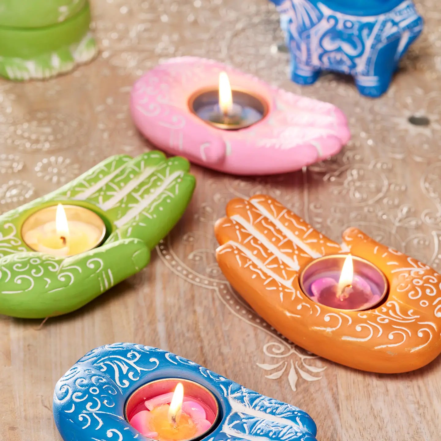 Hamsa Hand Tealight Holder-TL17