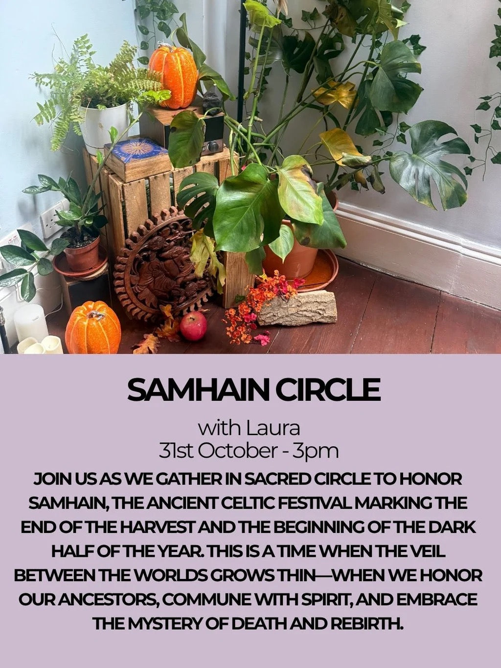 Samhain/Halloween Seasonal Celebration Circle & Workshop - 31st October