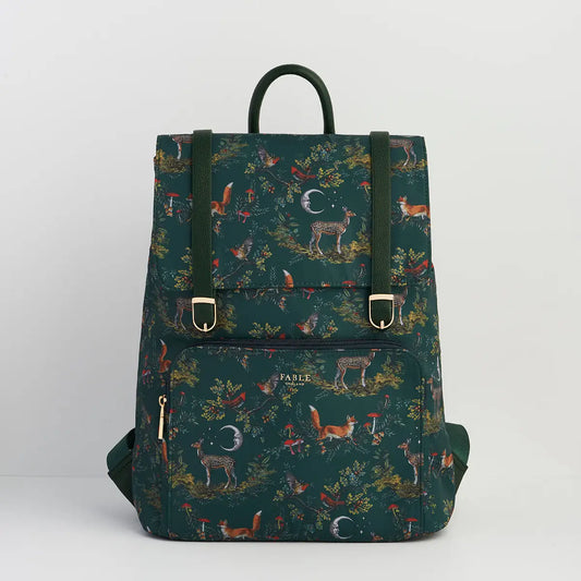 Into the Woods Green Buckle Medium Backpack - 47375