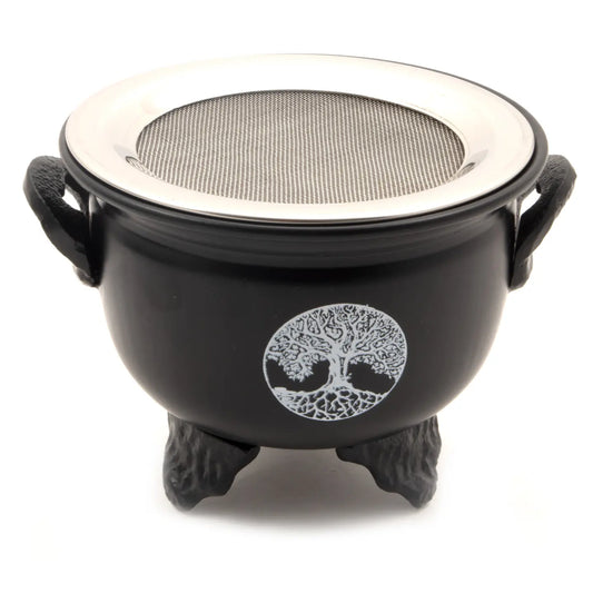 Iron Cauldron with Steel Mesh