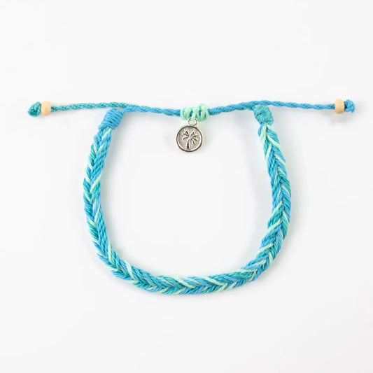 Kima Braided Bracelet, Adjustable Cord Bracelet - Ocean Tones - Pineapple Island - PNP3