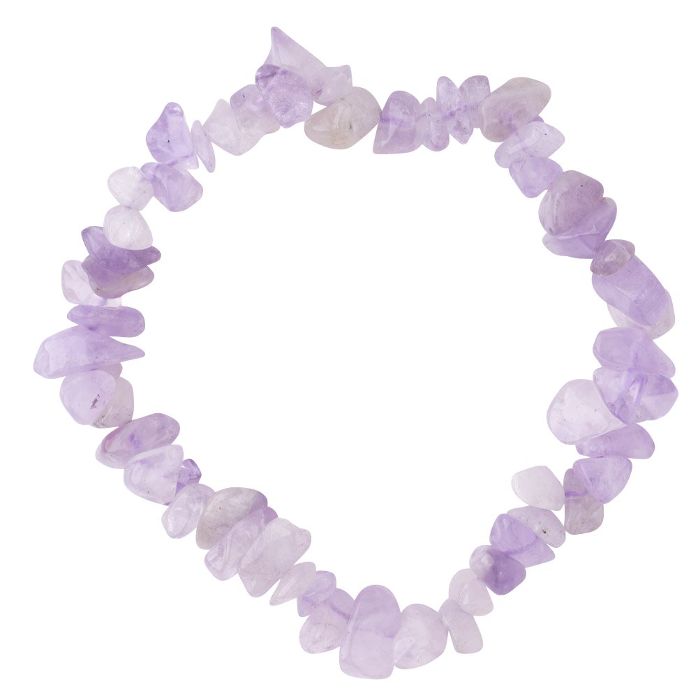 Lavender Amethyst Chip Bracelet - Stone of Healing and Beauty - CBA17