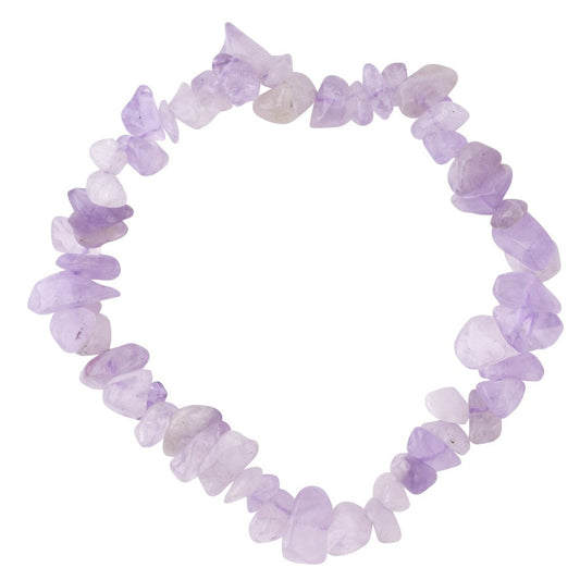 Lavender Amethyst Chip Bracelet - Stone of Healing and Beauty - CBA17