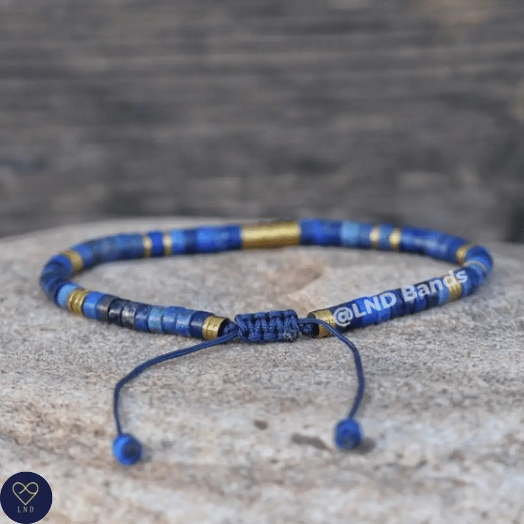 Tibetan Natural Stone - Lapis Lazuli Hematite - 0346