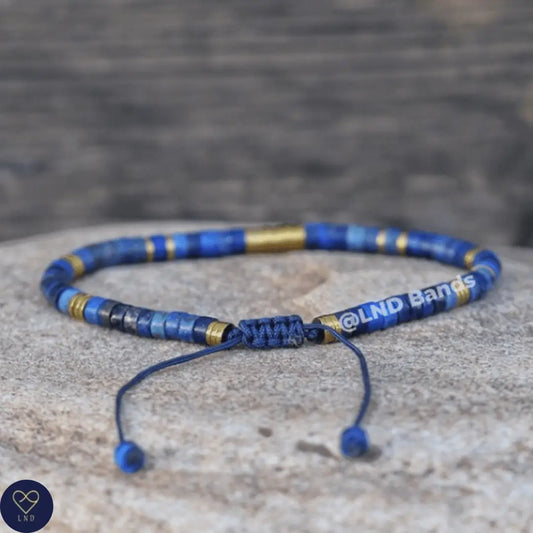 Tibetan Natural Stone - Lapis Lazuli Hematite - 0346