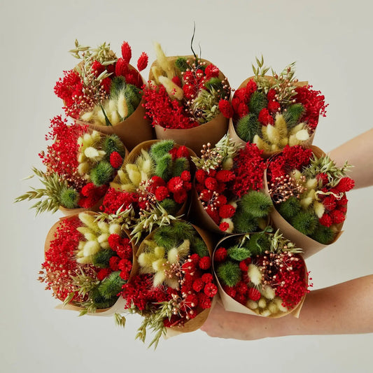 Market More Dried Flowers Bouquet – Holiday Cheer - Christmas Home Decor - Small- DFX23