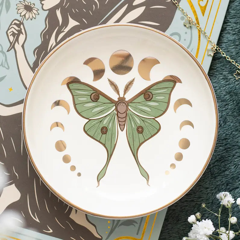 Moonphase Moth Trinket Dish