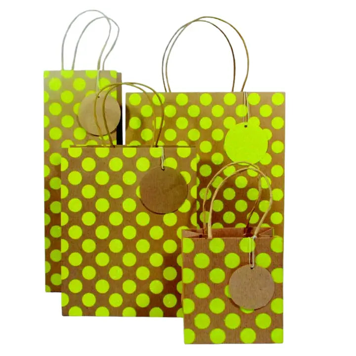 Neon Kraft Glitter Gift Bags - Bottle - GB2/2620