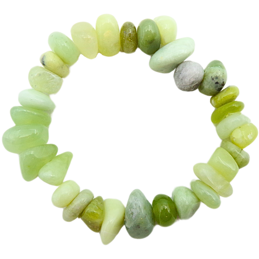 New Jade Chunky Smooth Chip Bracelet - CHB4
