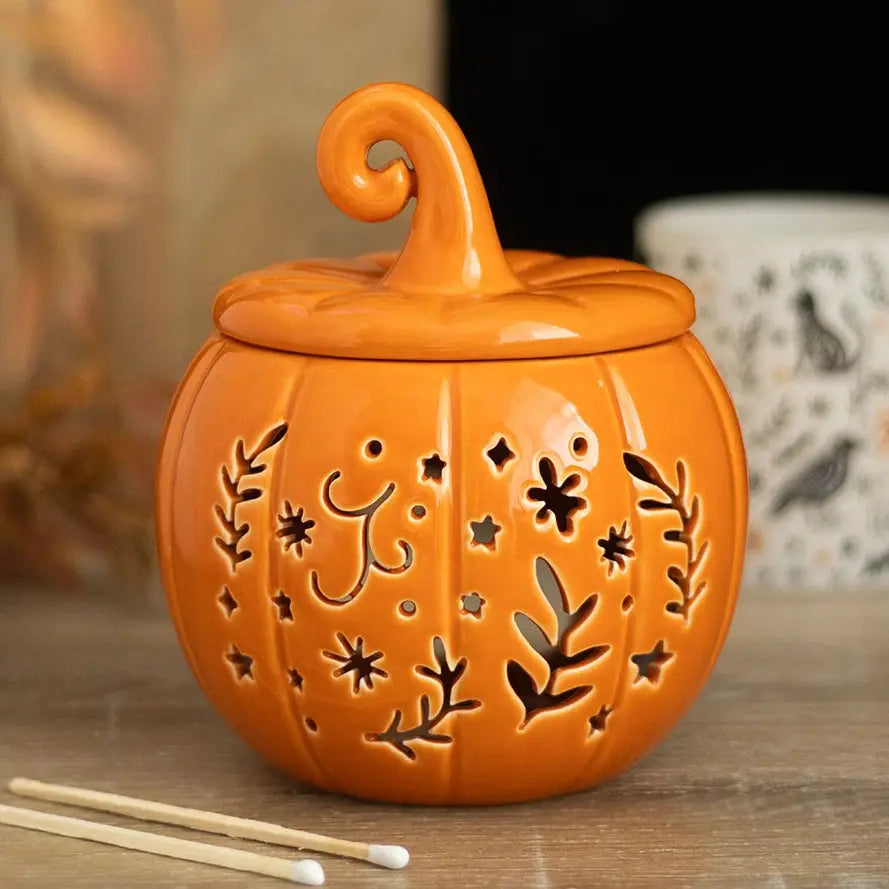 Orange Folk Pumpkin Halloween Oil Burner and Wax Warmer