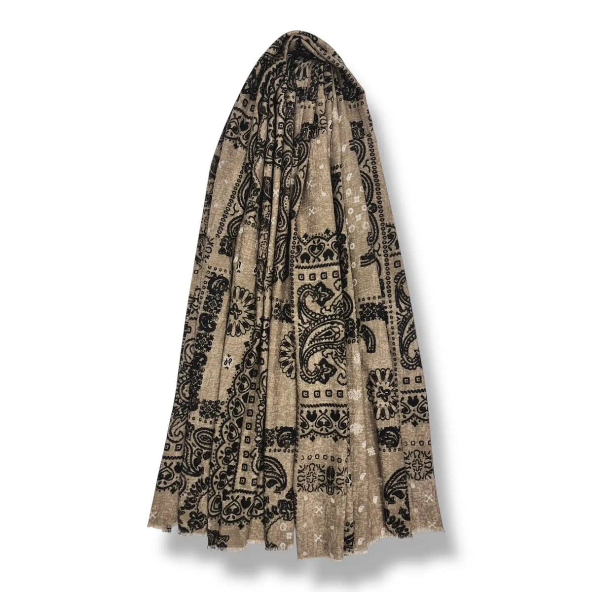 Paisley Patch Print - WV BANDANA BEIGE