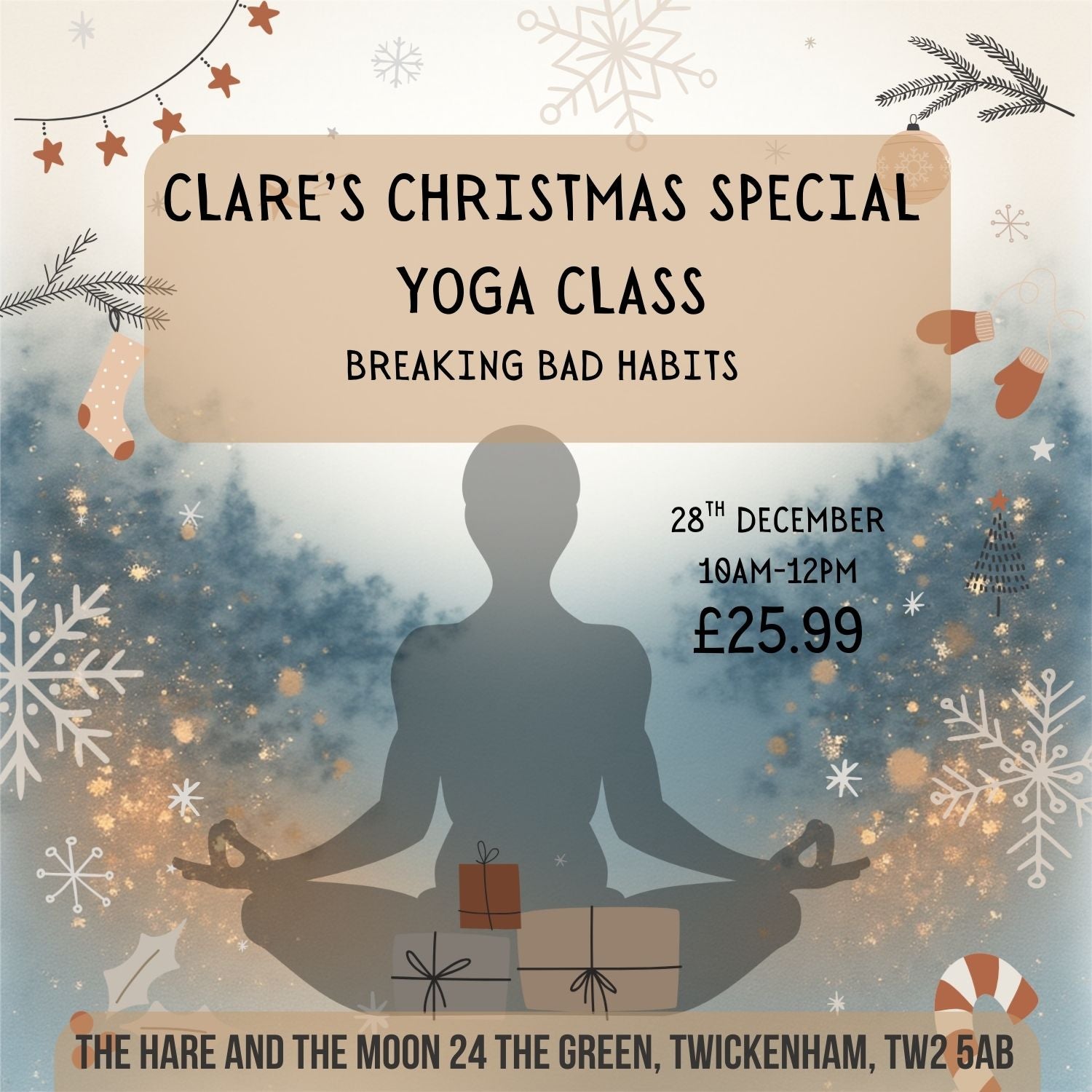 Clare’s Christmas Special Yoga Class – Breaking Bad Habits