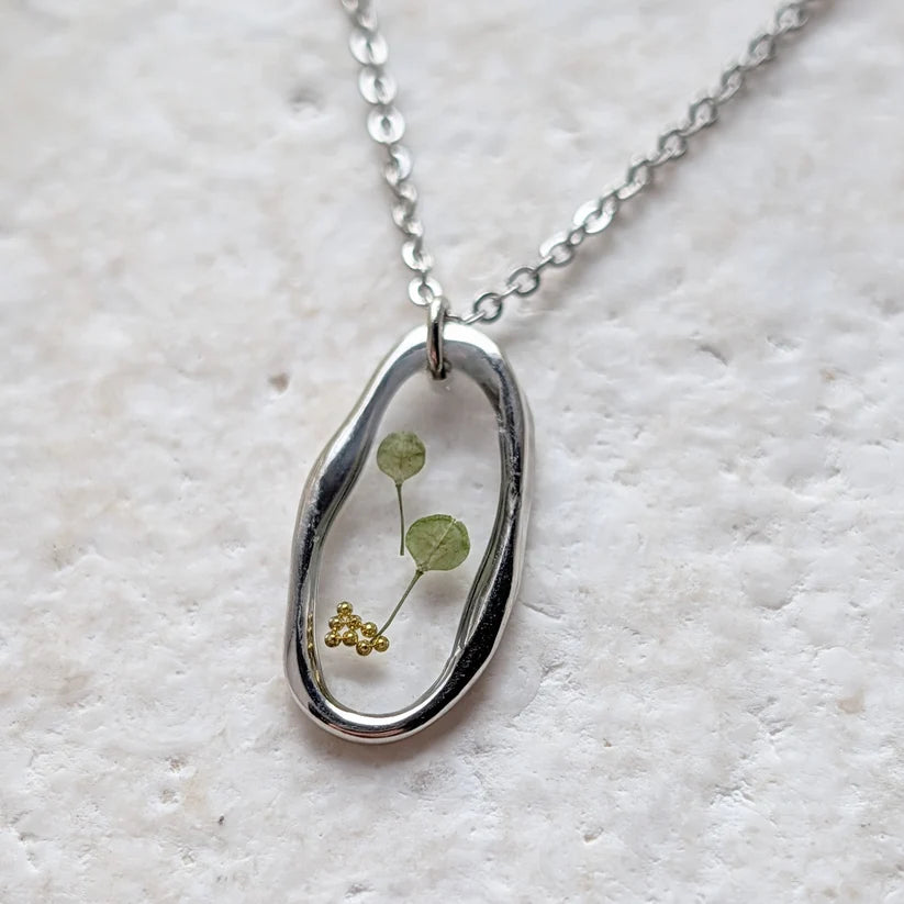 Pepperweed Irregular Stainless Steel Necklace - Work By Nature - F-P-I-N-SS