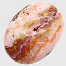 Pink Aragonite Palm Stone - The Stone of Compassion and Calm - pA111