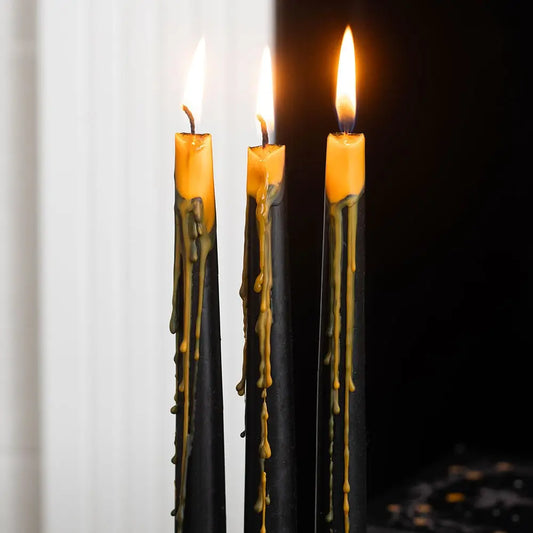 Pumpkin Guts Oozing Halloween Taper Candles- SOLD INDIVIDUALLY