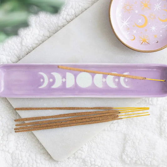 Purple Moon Phase Incense Ash Catcher