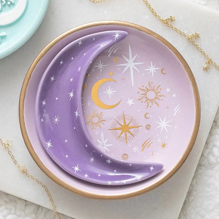 Purple Moon Stacking Trinket Dishes
