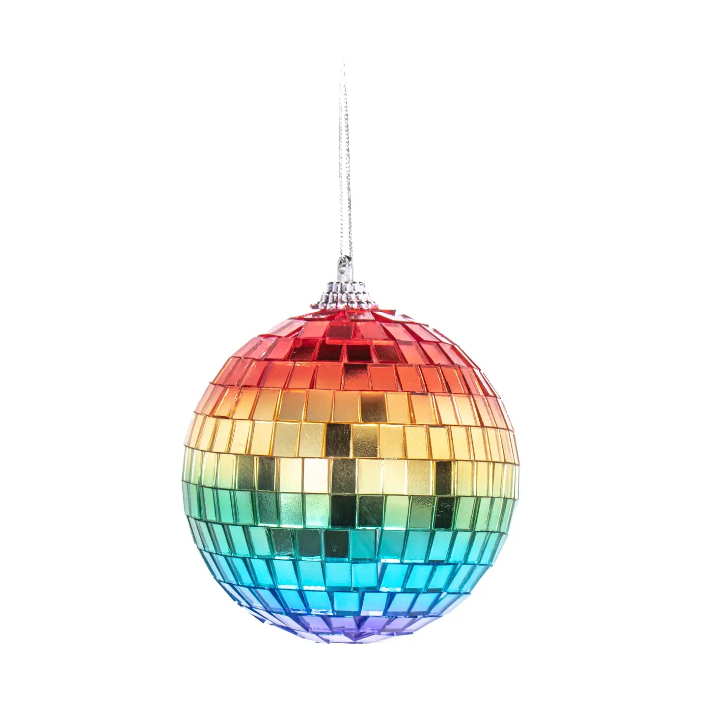 Rainbow Mirror Ball Bauble Large - LINXM328